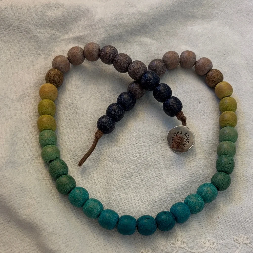 Athens Protasis Ombré Beaded Necklace- TEAL - Picture 2 of 3